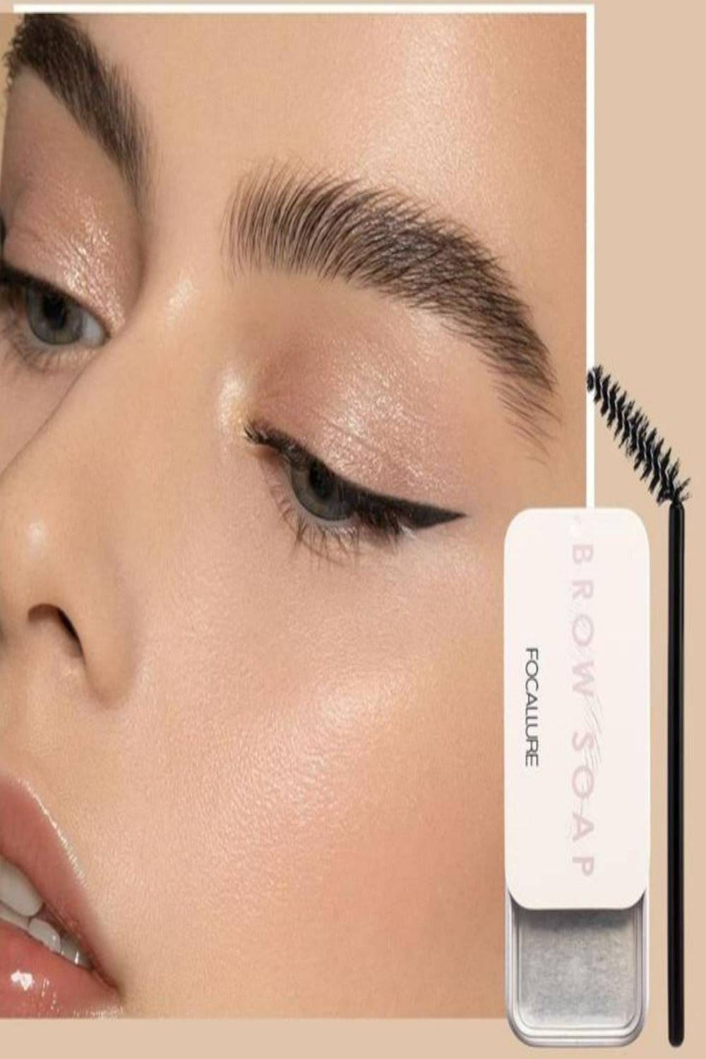 3D Feather Wild Brow Vegan Eyebrow Styling Soap Brush Set - TGC Boutique - Eyebrow Styling Gel