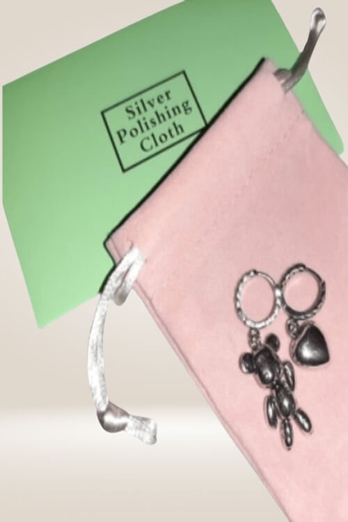 925 Sterling Silver Teddy Bear Heart Charm Earrings - TGC Boutique - Earrings