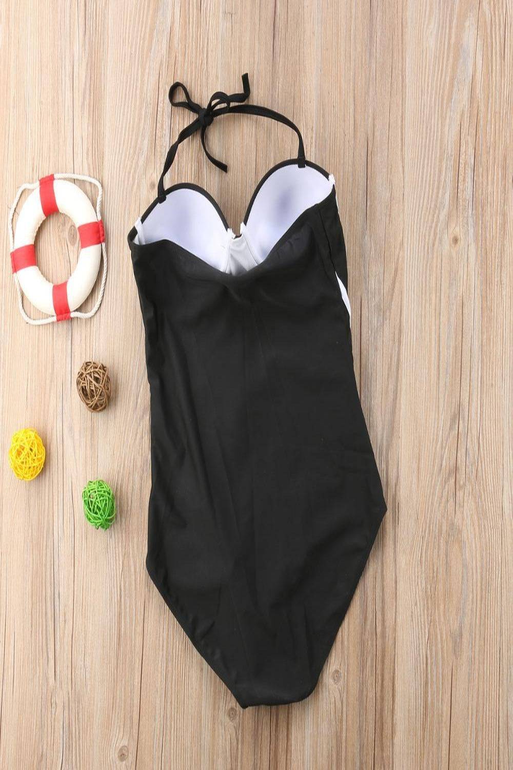 Beach Queen Corset One Piece Swimsuit - Black - TGC Boutique - Black Swimsuit