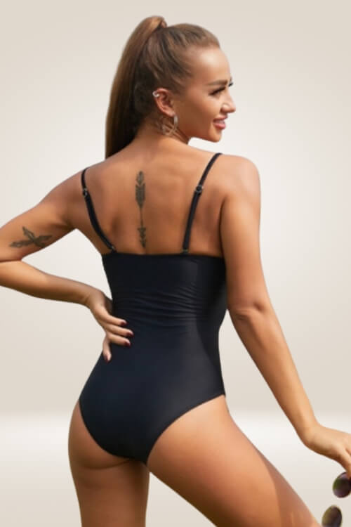 Beach Queen Corset One Piece Swimsuit - Black - TGC Boutique - Swimsuit