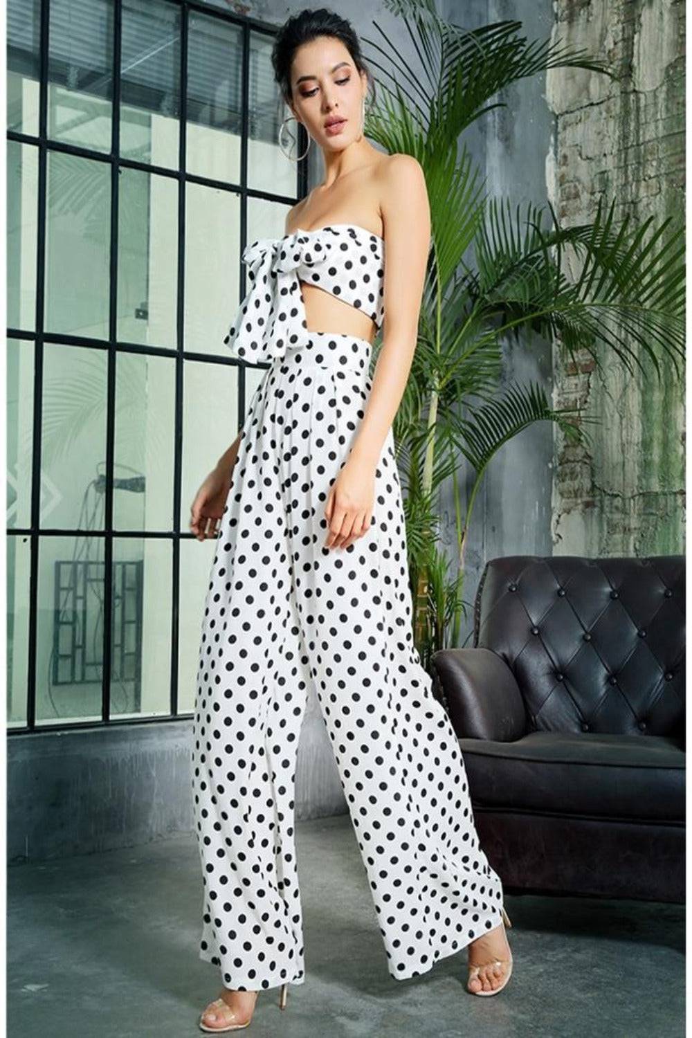 Polka dot 2024 two piece set