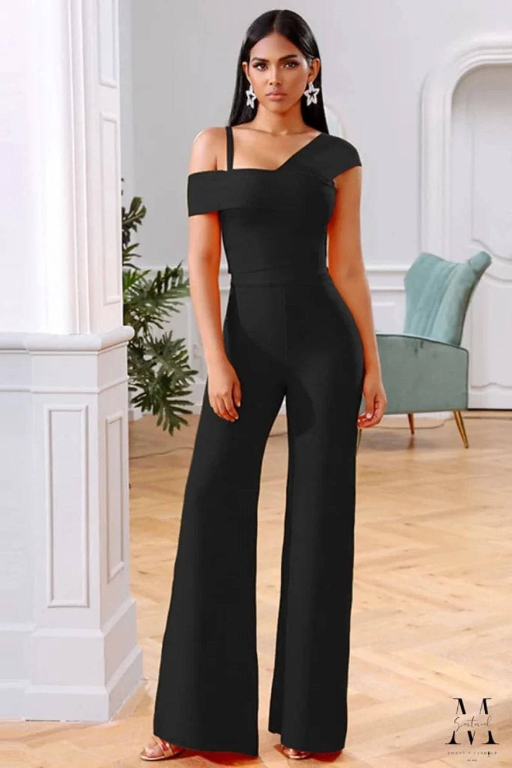 Black bodycon Top Pants Two Piece Jumpsuit Set TGC Boutique