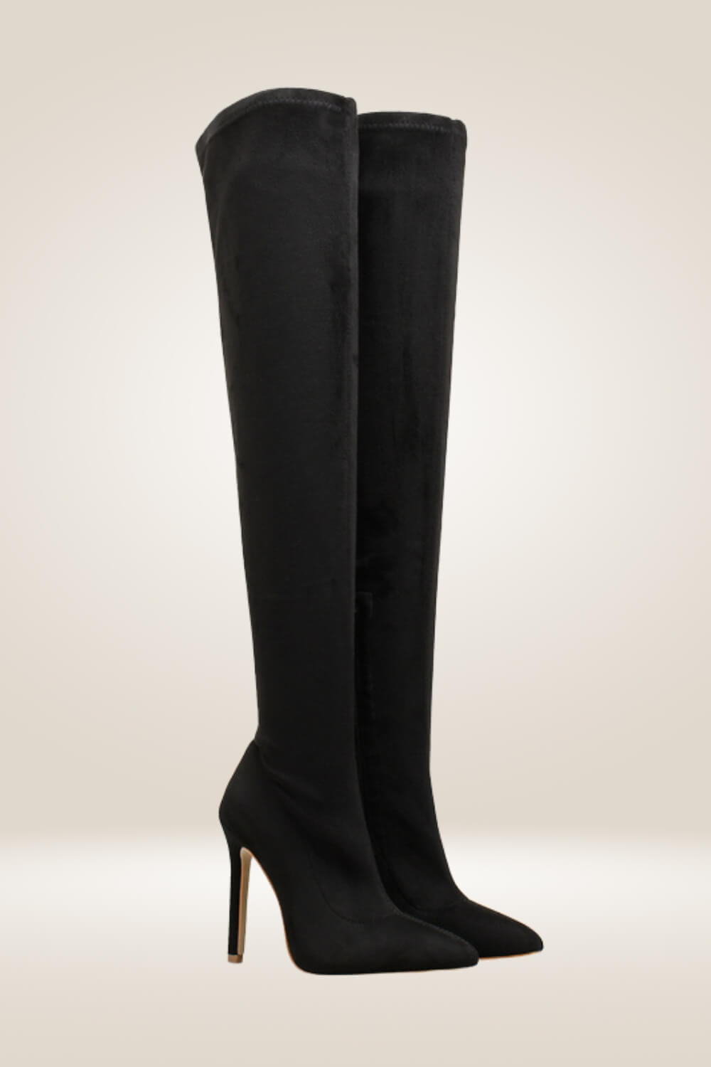 Black Over The Knee High Heel Boots - TGC Boutique - Boots