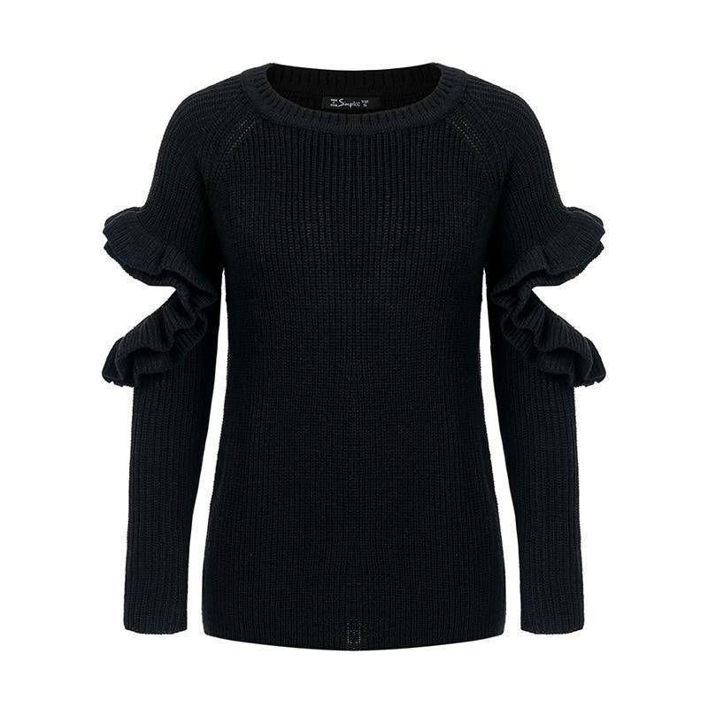 Brunch With Me Sweater - TGC Boutique - Cut Out Sleeve Sweater