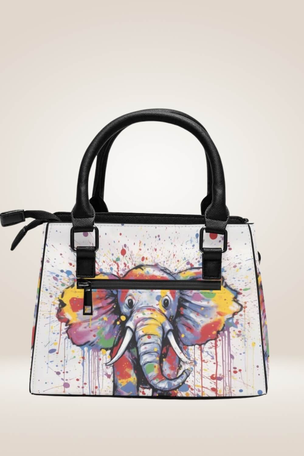 Cartoon Elephant White Satchel Bag - TGC Boutique - Satchel Handbag