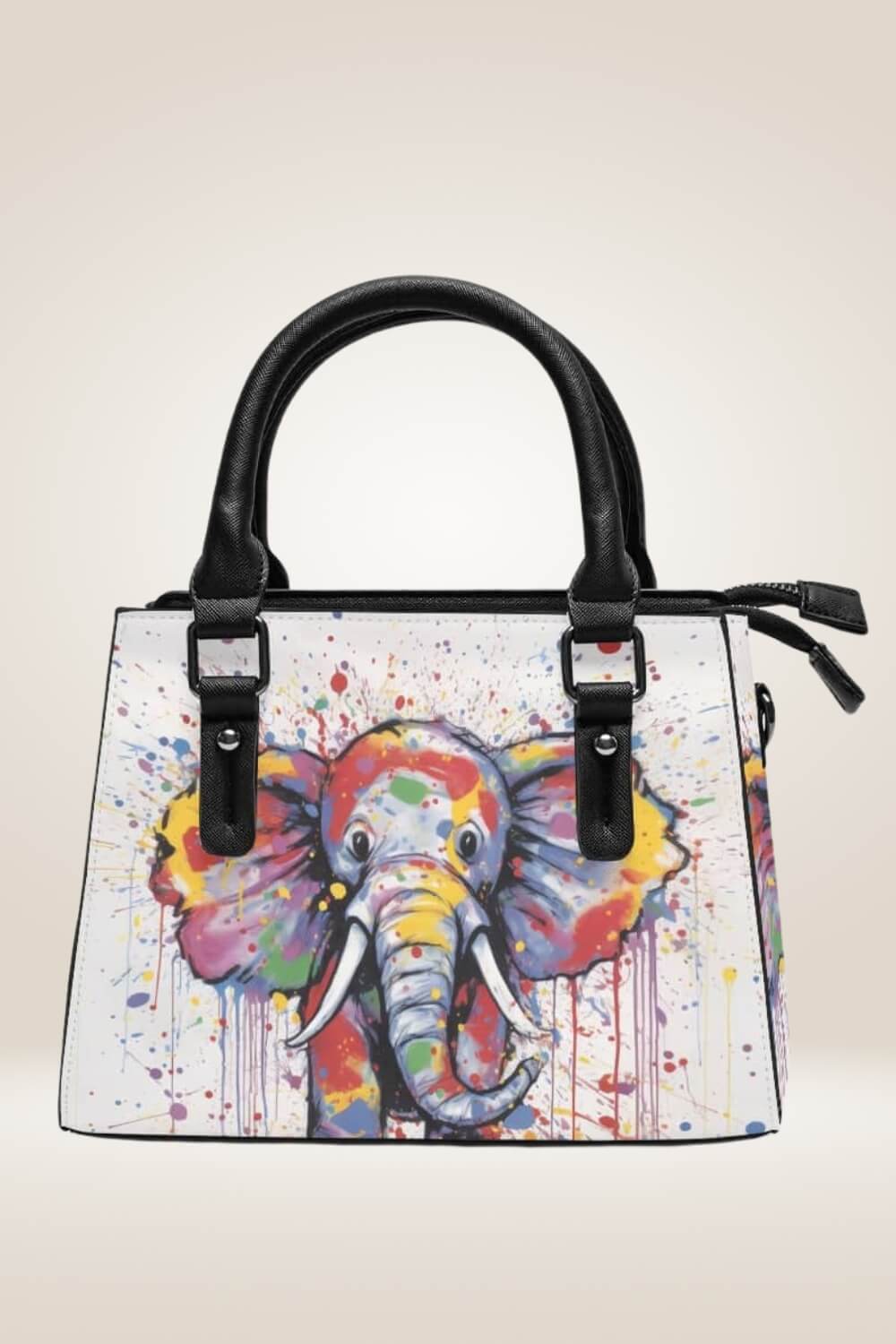 Cartoon Elephant White Satchel Bag - TGC Boutique - Satchel Handbag