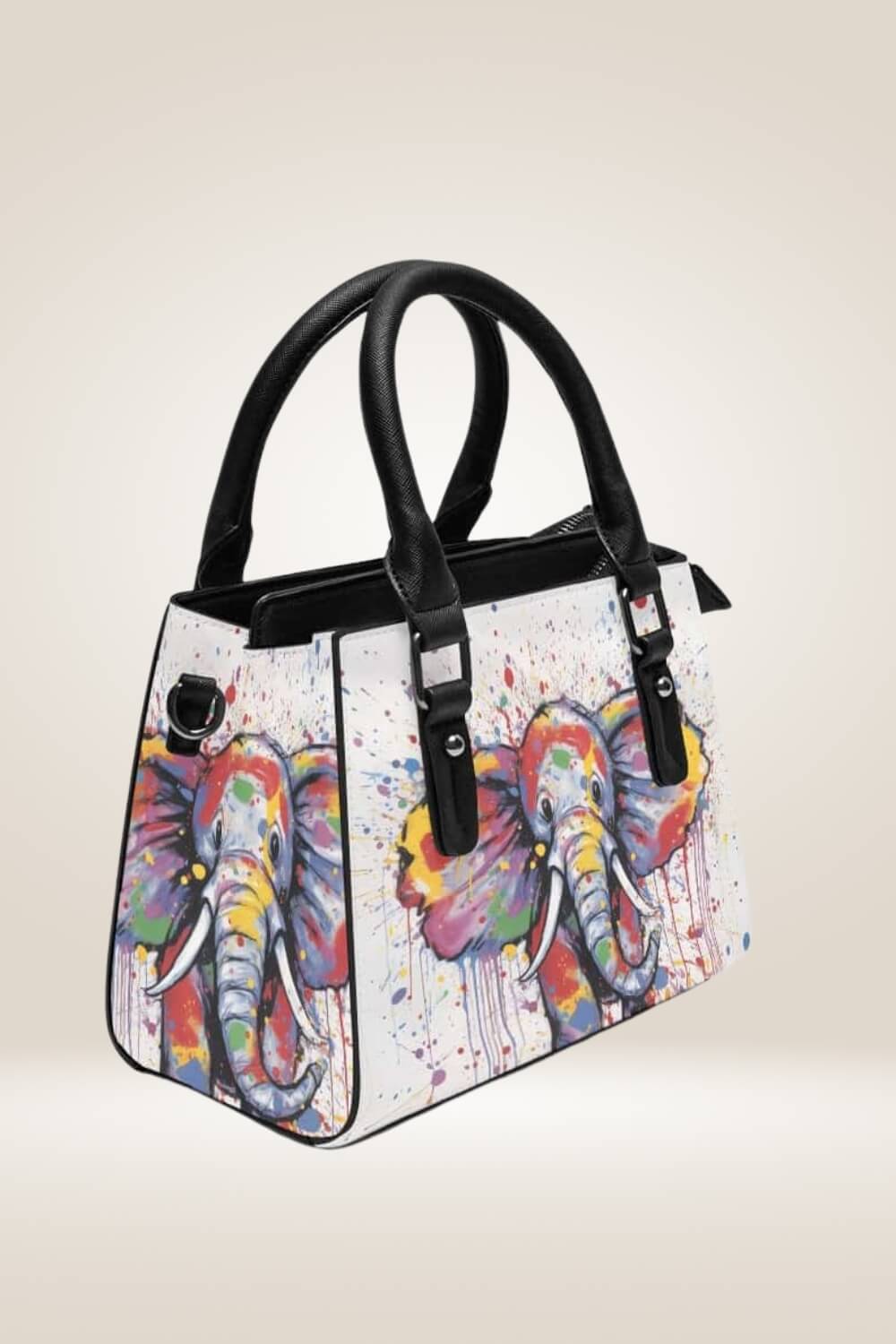 Cartoon Elephant White Satchel Bag - TGC Boutique - Satchel Handbag