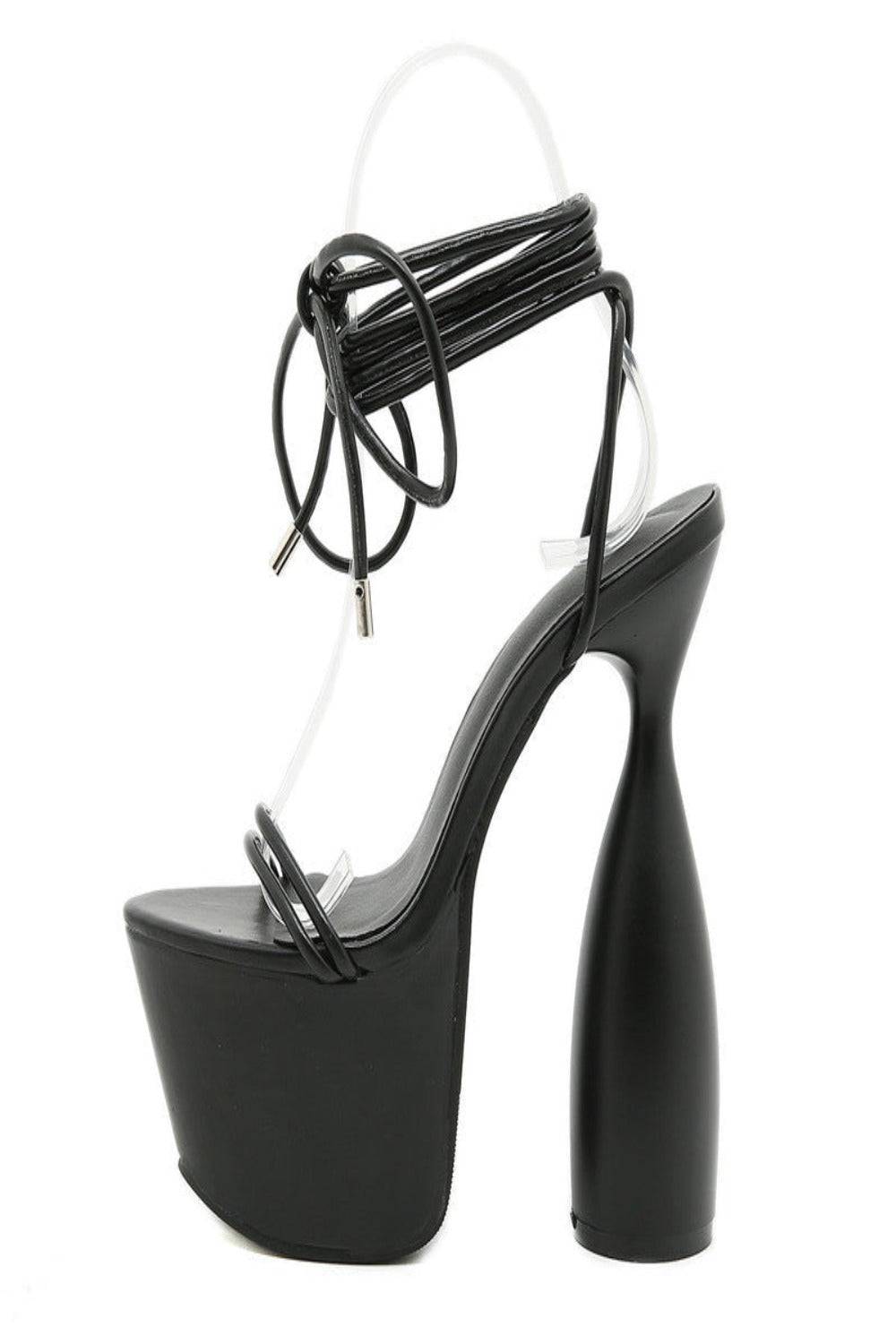 Chucky Platform High Heel Black Sandals - TGC Boutique - Shoes