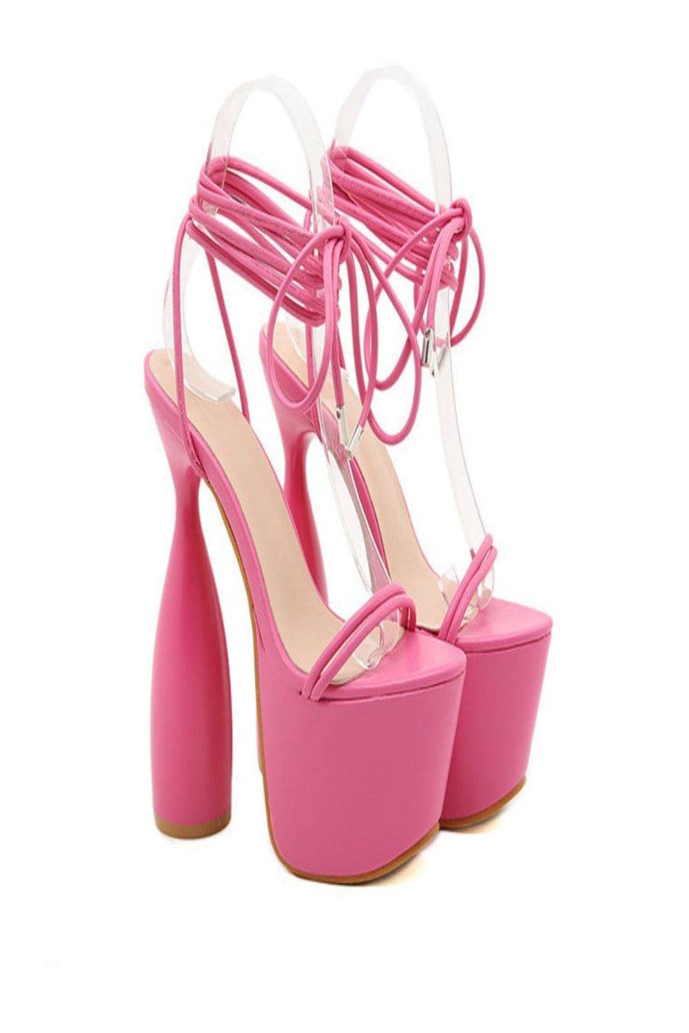 Chucky Platform High Heel Hot Pink Sandals - TGC Boutique - Shoes
