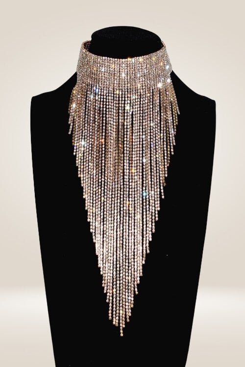 Chunky Collar Rhinestone Statement Necklace - TGC Boutique - Necklace