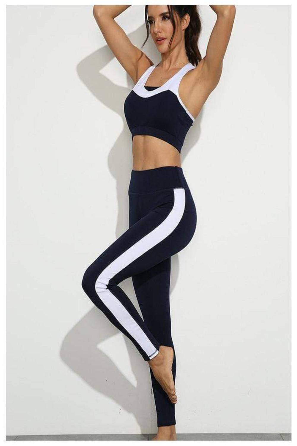 Crop Top And Leggings Workout Set - TGC Boutique - Activewear