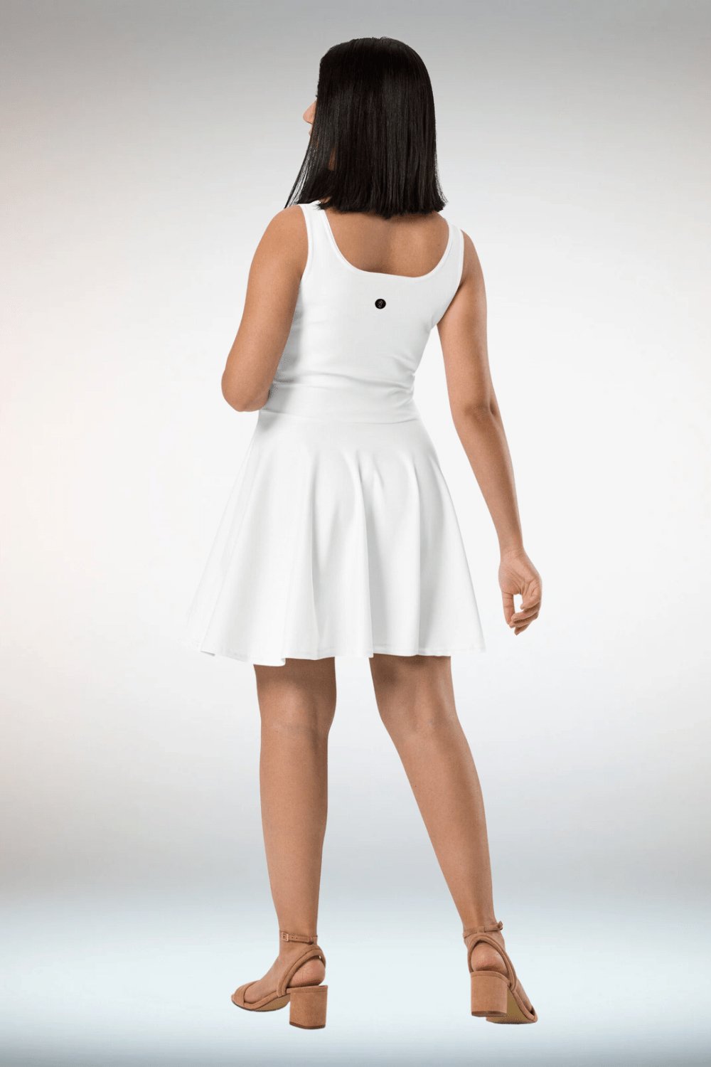 Cute Cat White Skater Dress - TGC Boutique - Skater Dress