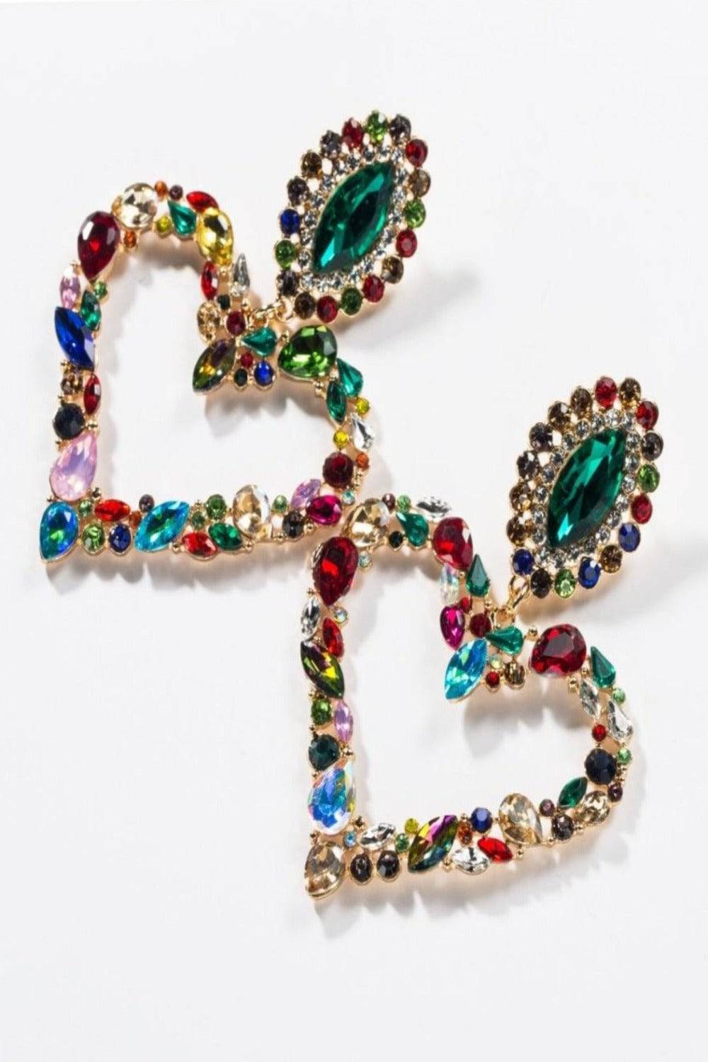 Fashion Statement Heart Shaped Dangle Earrings - TGC Boutique - Dangle Earrings