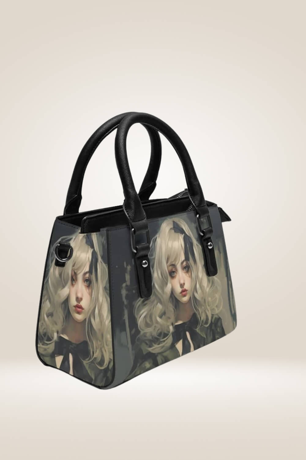 Girl With A Bow Black Satchel Bag - TGC Boutique - Satchel Handbag