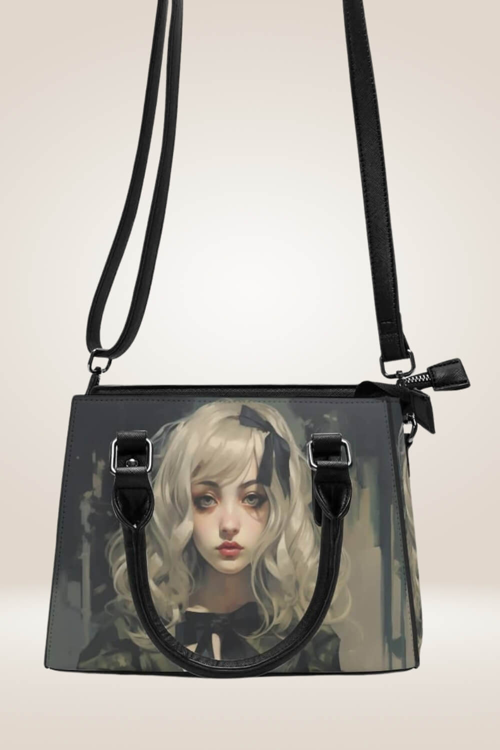 Girl With A Bow Black Satchel Bag - TGC Boutique - Satchel Handbag