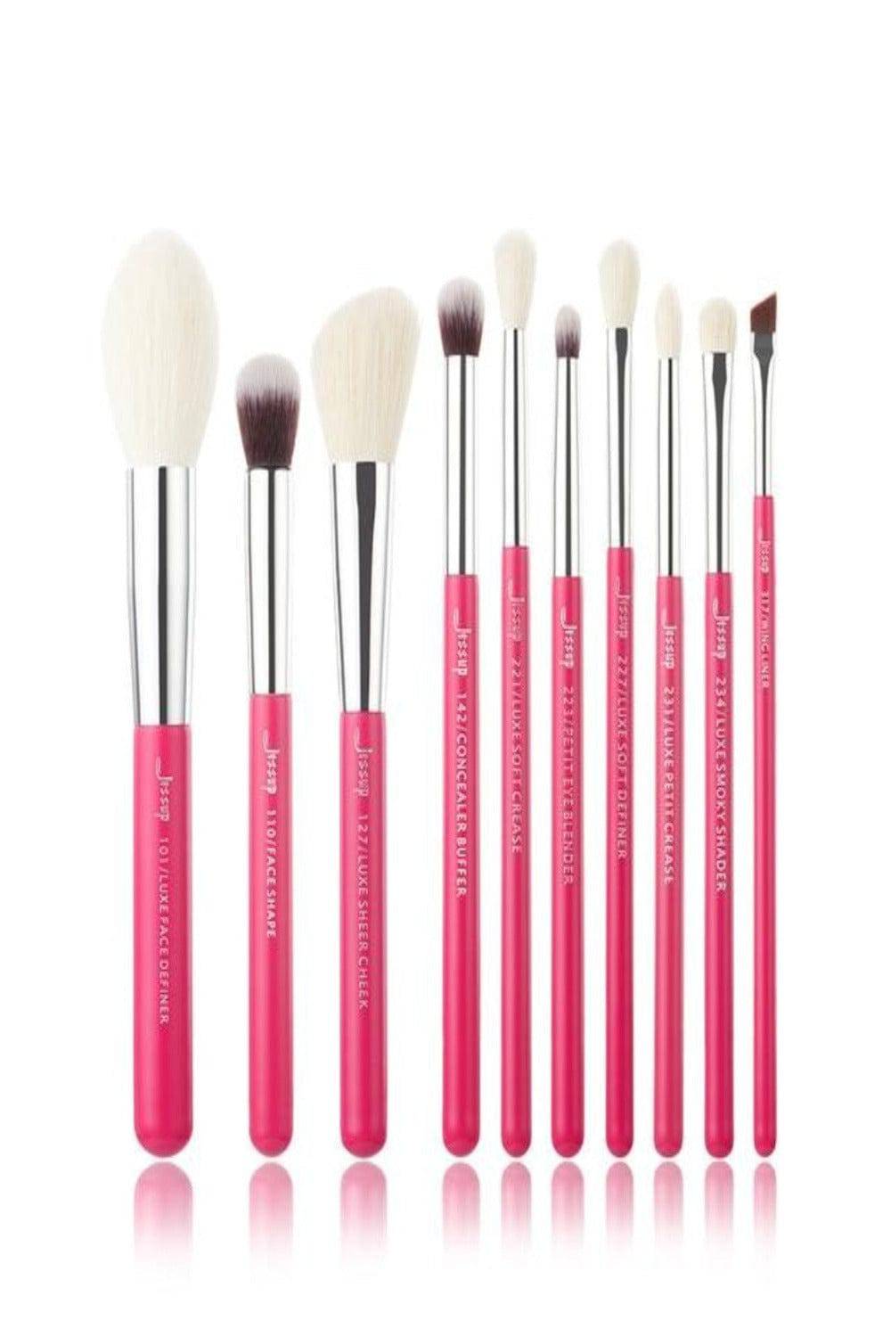 Girls On The Go White Professional Makeup Brush Set - 10 Pack - TGC Boutique - Makeup Brushes