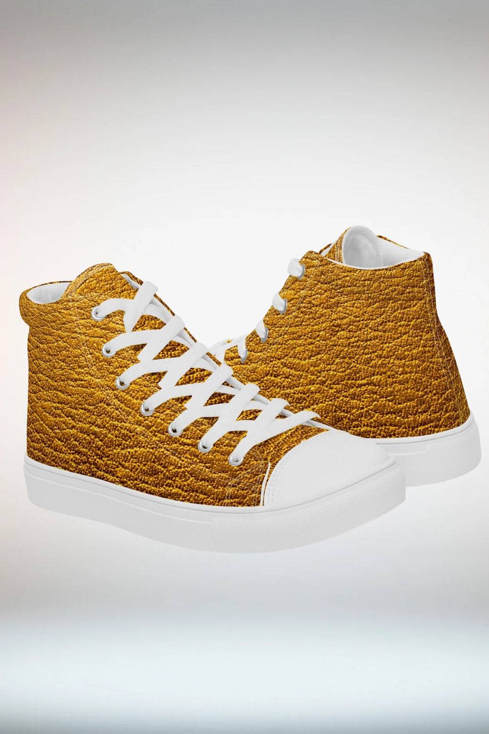 Gold High Top Canvas Shoes - TGC Boutique - Canvas Shoes