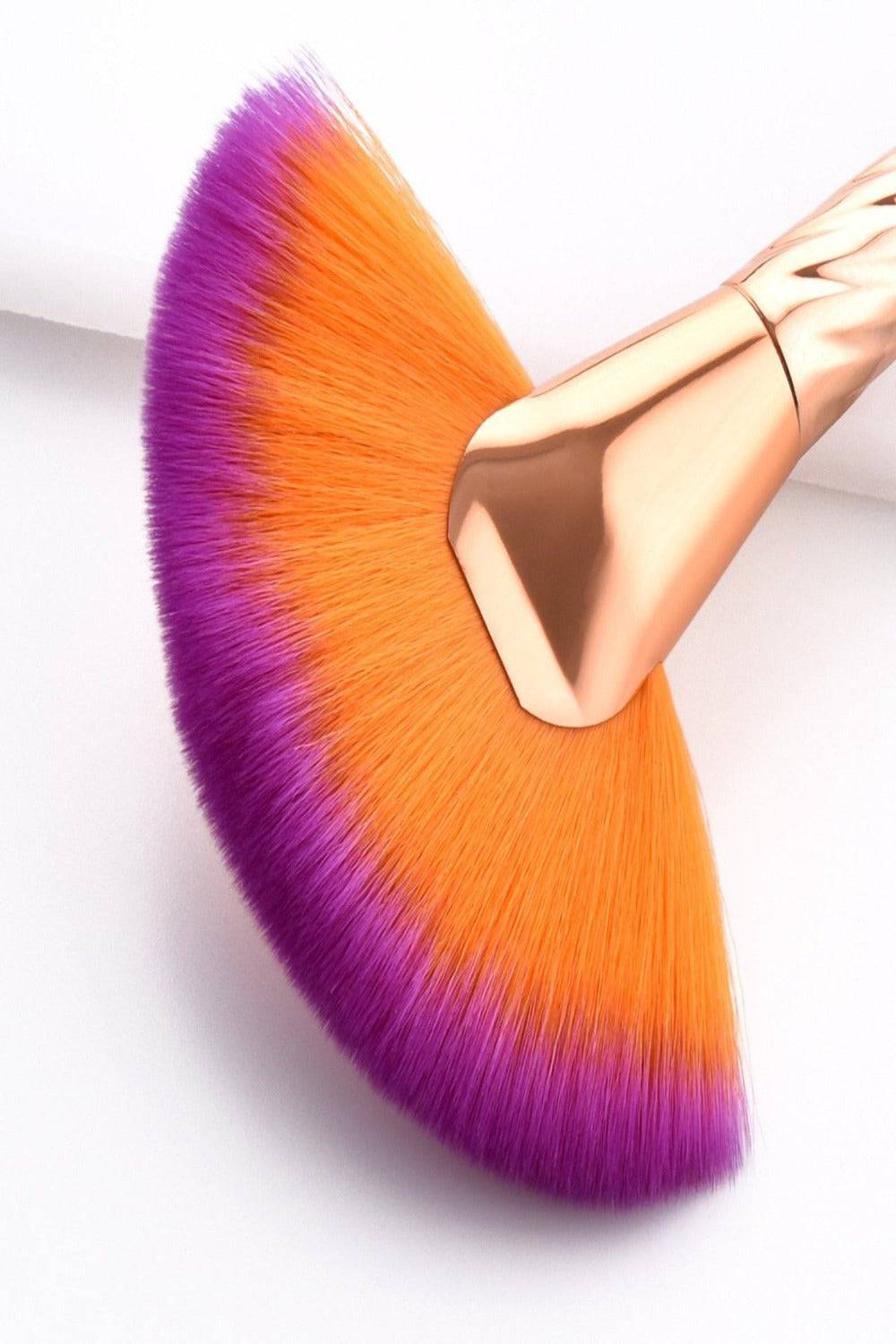 Gradient Orange And Purple Makeup Brush Set - 10 Pack - TGC Boutique - Makeup Brush Set