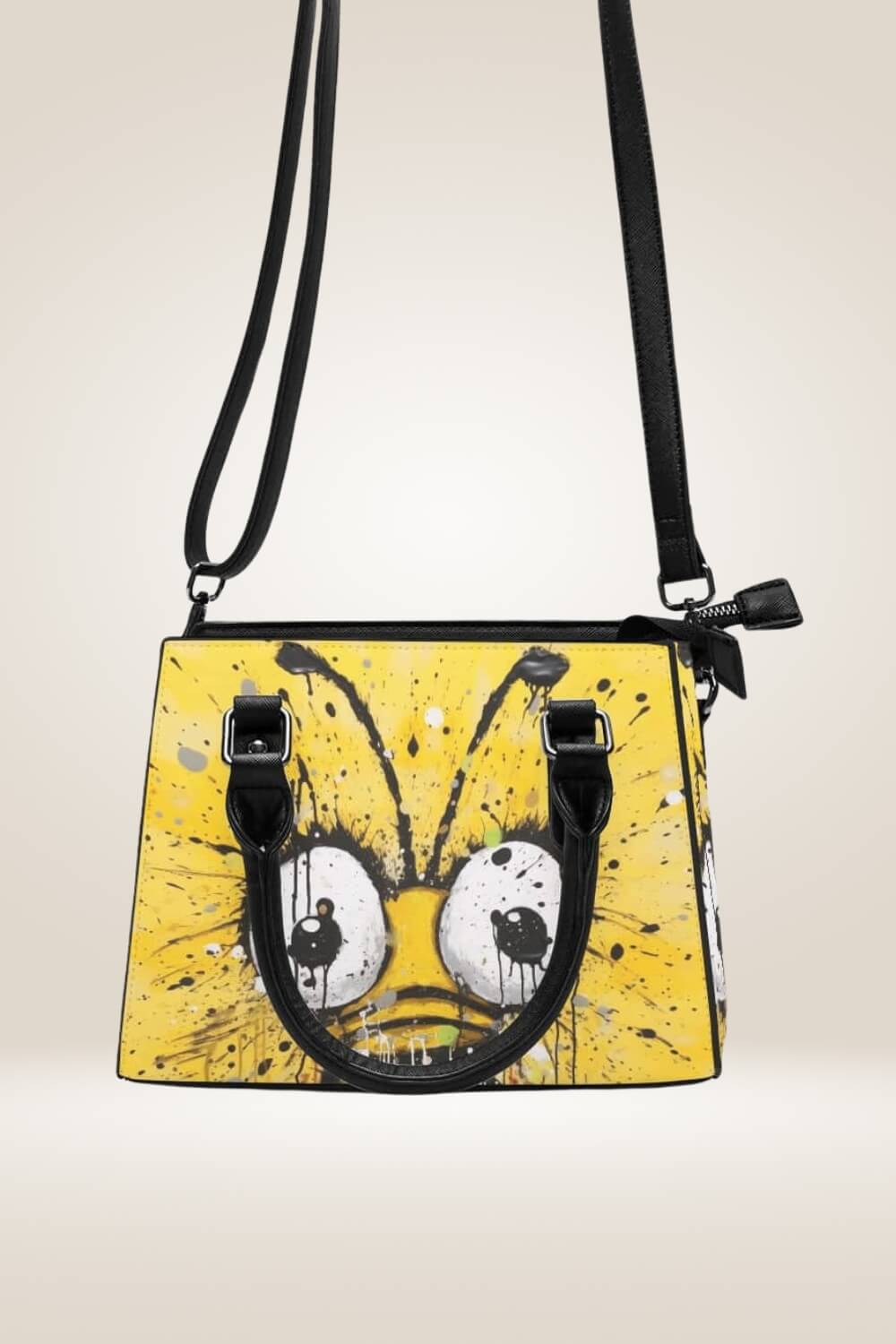 Graffiti Bug Yellow Satchel Bag - TGC Boutique - Satchel Handbag