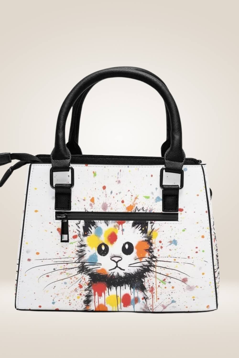Graffiti Cat Faux Leather Shoulder Bag - TGC Boutique - Shoulder Bag