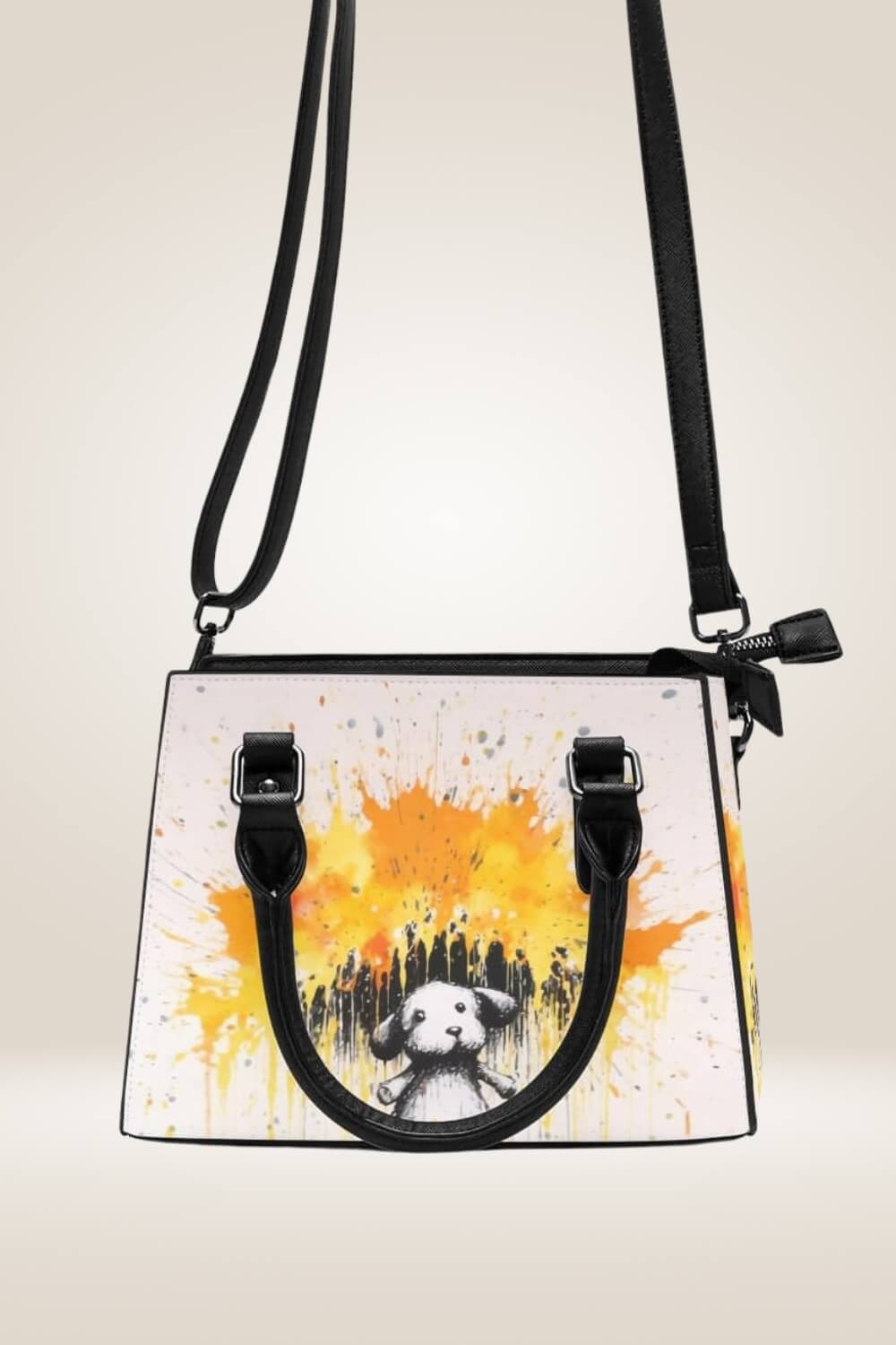 Graffiti Spray Paint Dog Satchel Bag - TGC Boutique - Satchel Handbag
