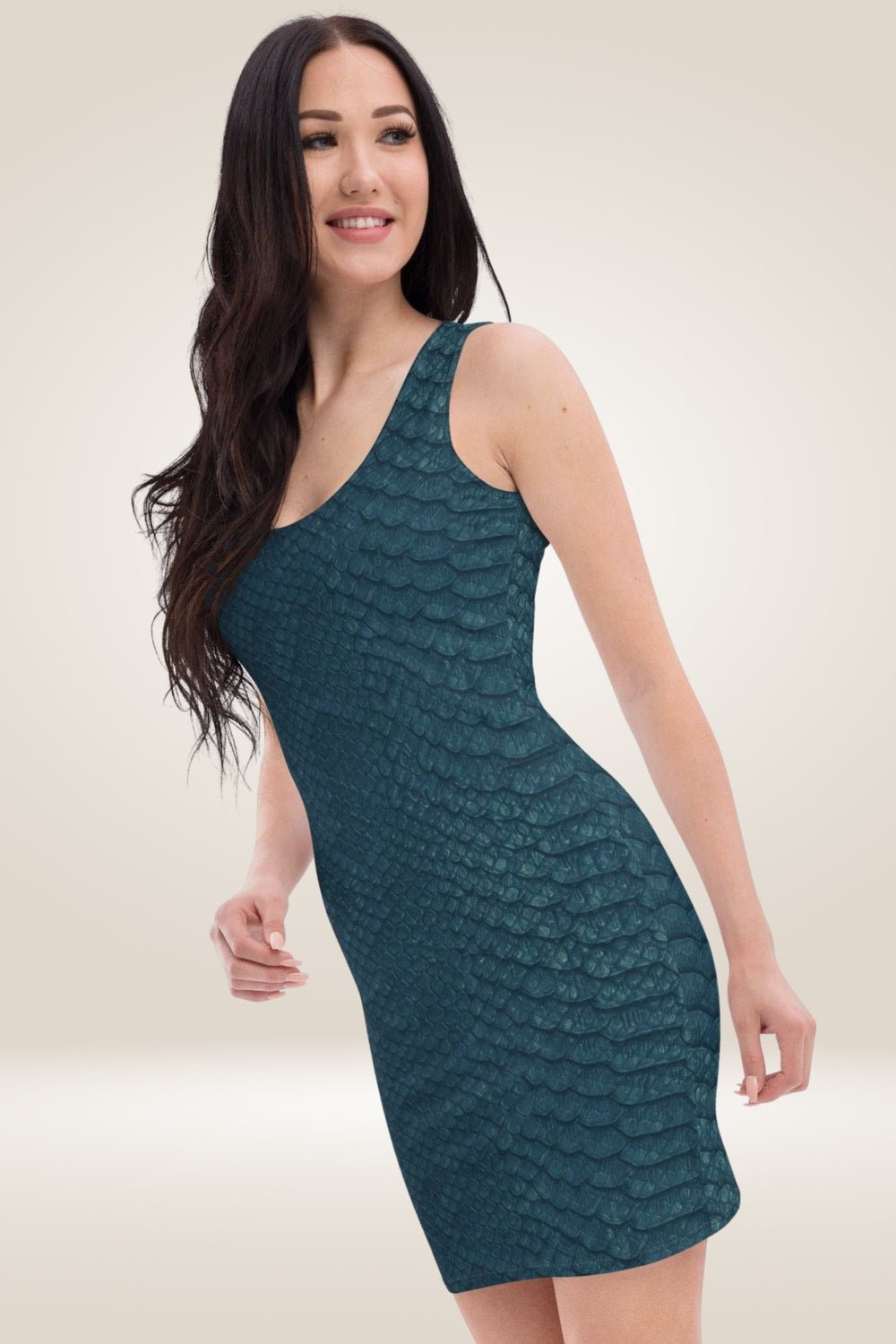 Green Animal Print Bodycon Mini Dress - TGC Boutique - Mini Dress