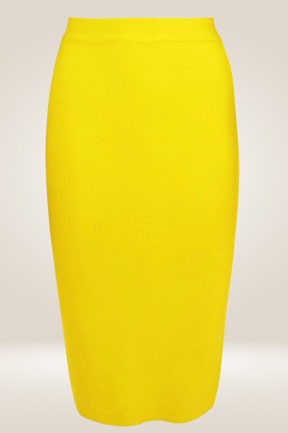 High Waisted Yellow Midi Skirt - TGC Boutique - Skirt