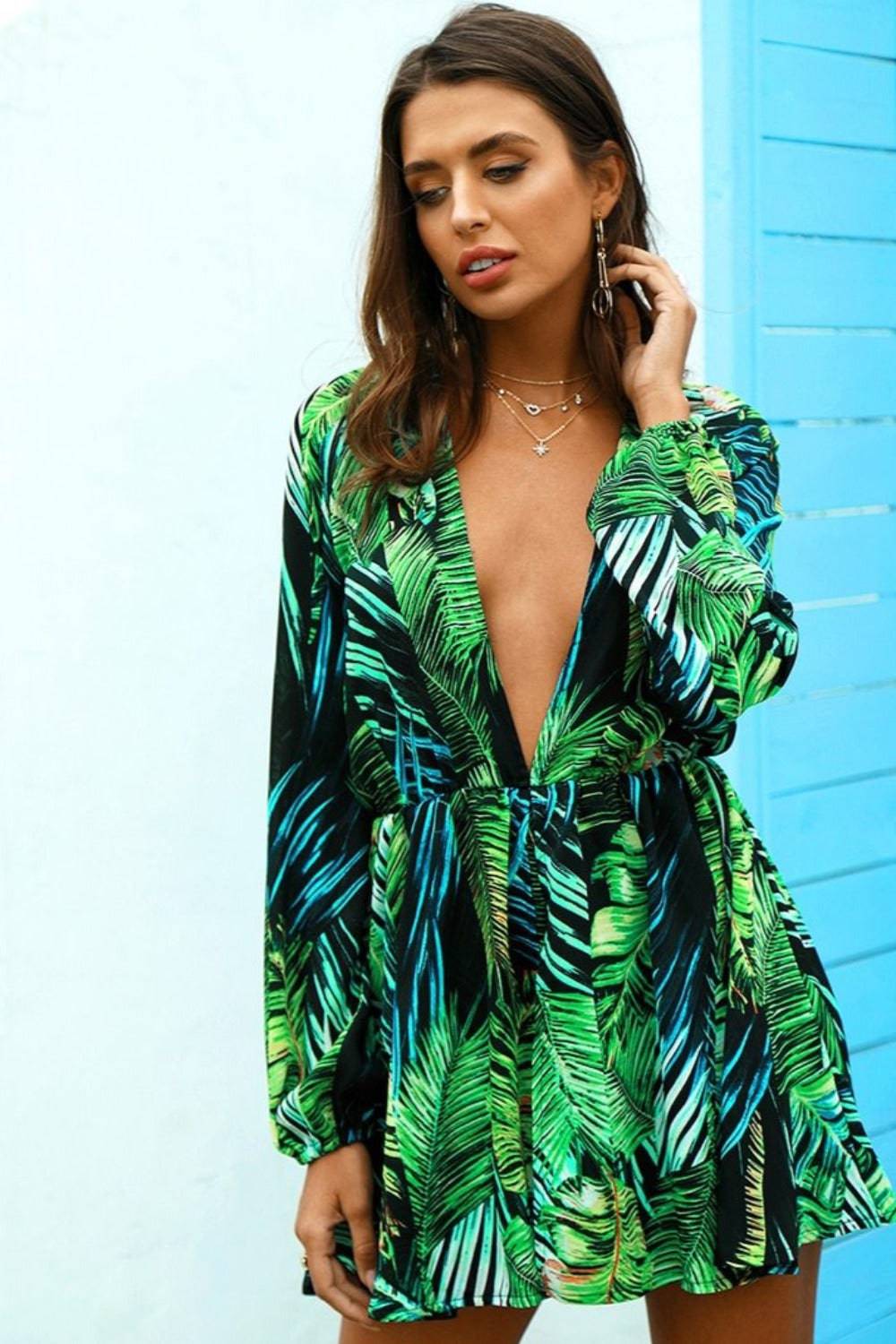 Jungle leaf hotsell print dress