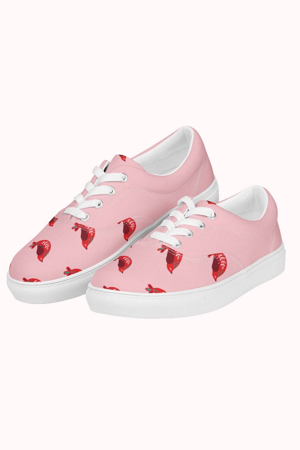 Lace Up Pink Canvas Shoes - TGC Boutique - Canvas Shoes