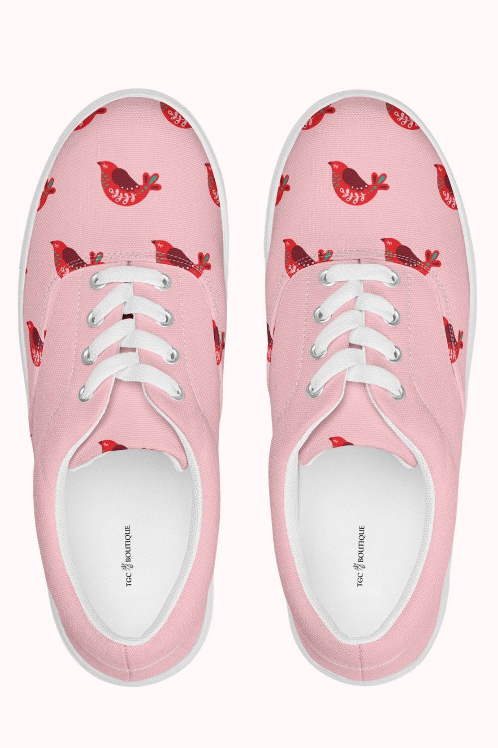 Lace Up Pink Canvas Shoes - TGC Boutique - Canvas Shoes