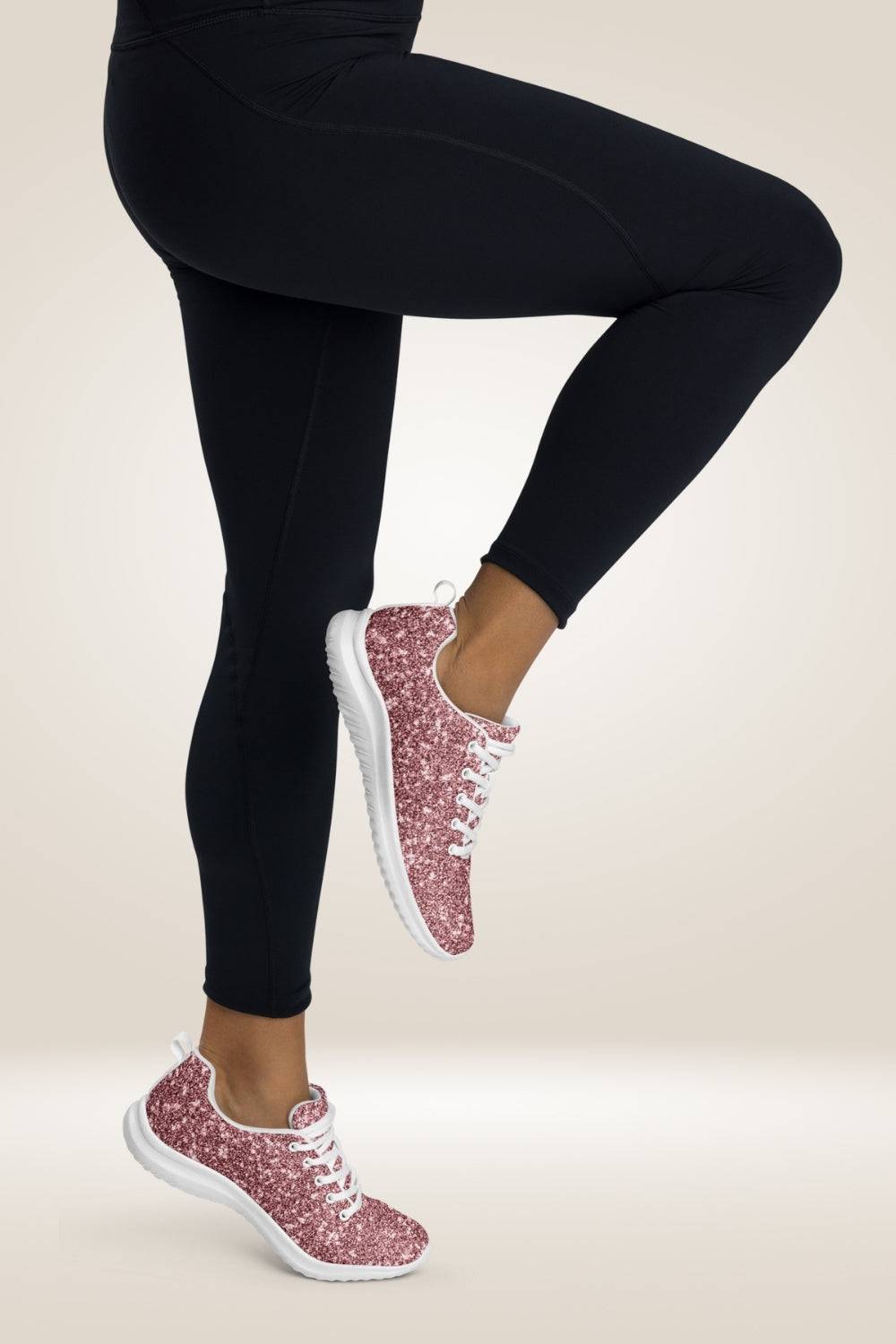 Lace Up Pink Glitter Sneakers - TGC Boutique - Sneakers