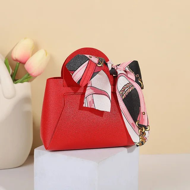 Leatherette Bow-Tie Petite Handbag - TGC Boutique - Handbag
