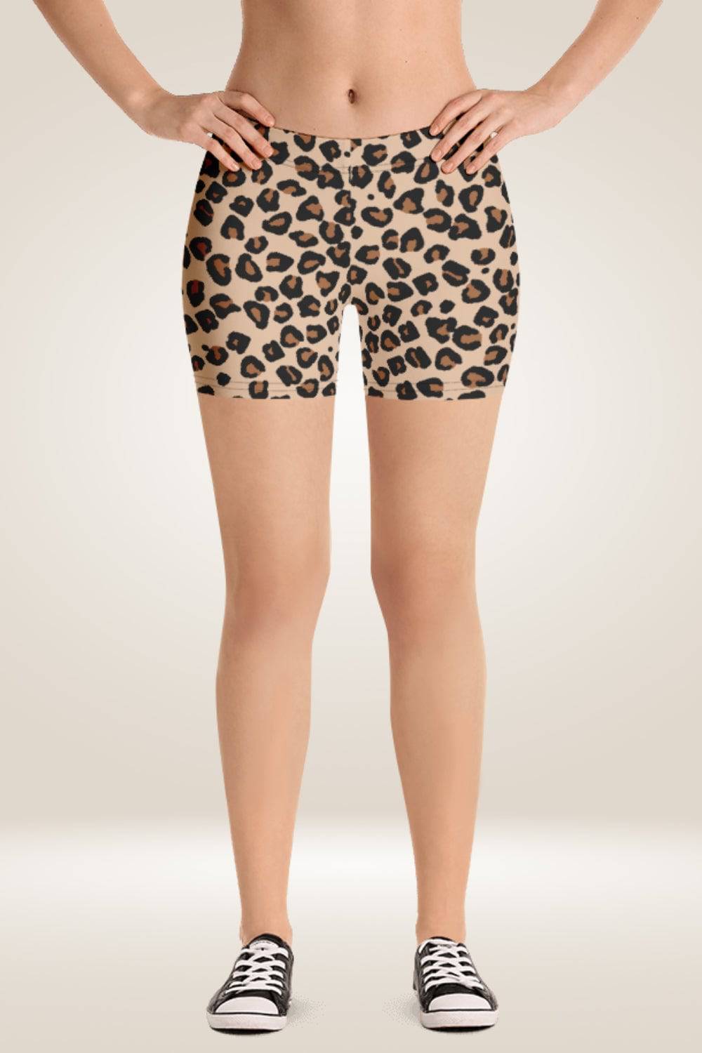 Leopard Print Yoga Shorts - TGC Boutique - Shorts