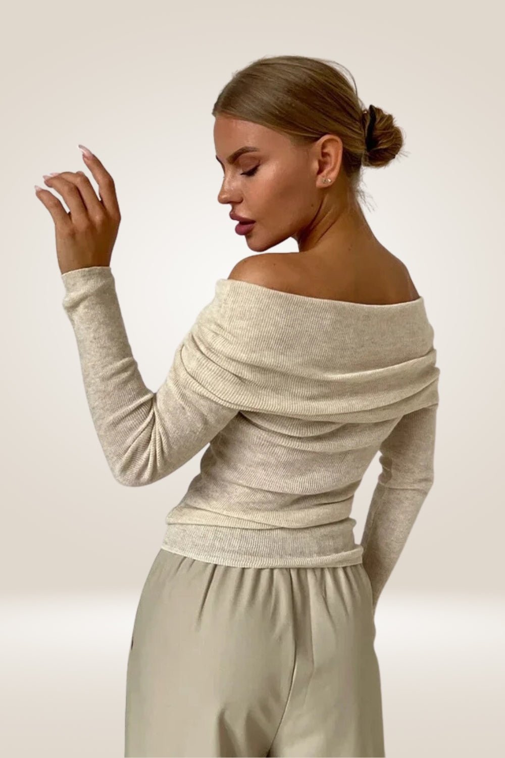 Off the shoulder outlet sweater boutique