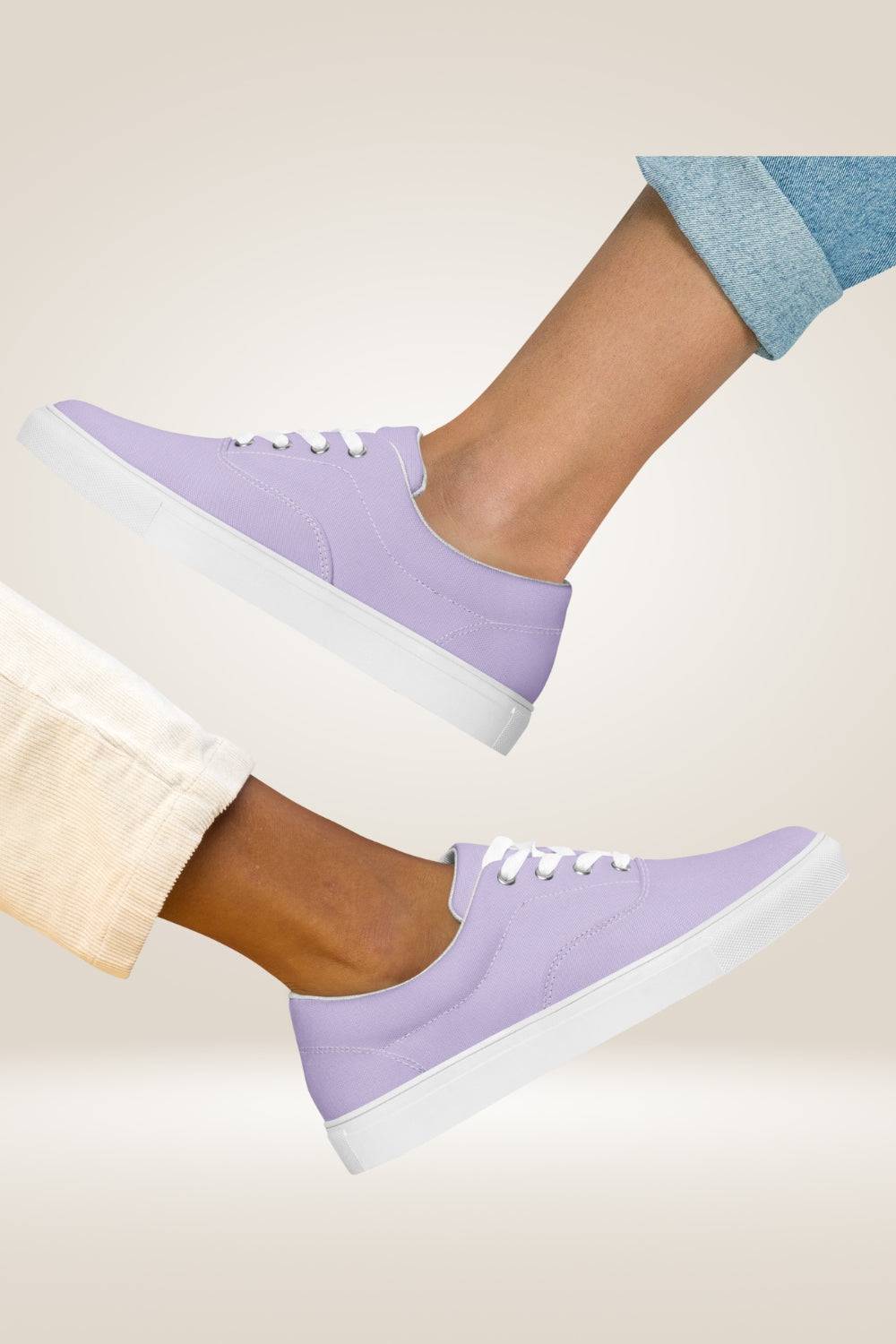 Light Purple Lace Up Canvas Shoes - TGC Boutique - Sneakers