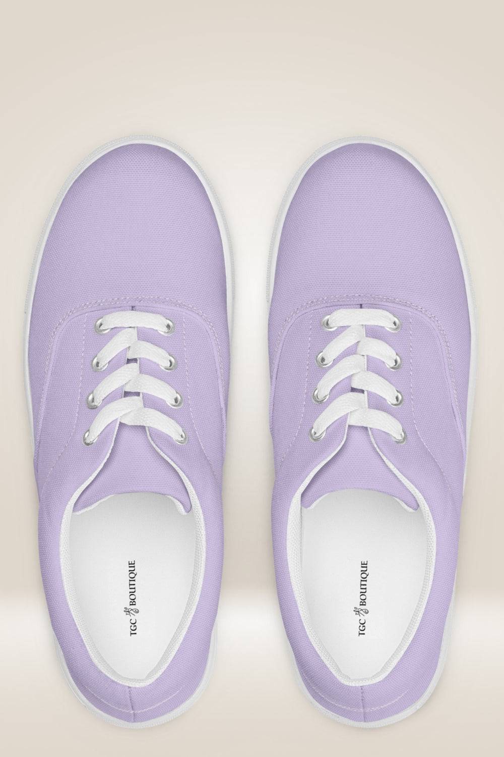 Light Purple Lace Up Canvas Shoes TGC Boutique