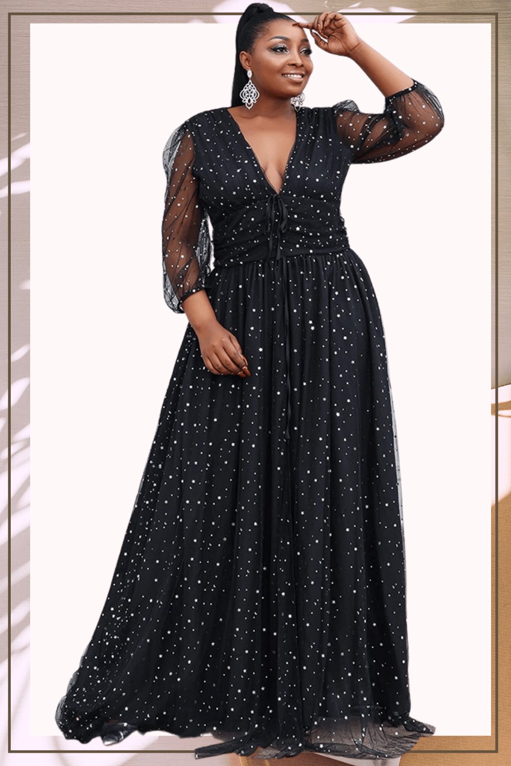 Plus size long sleeve maxi best sale