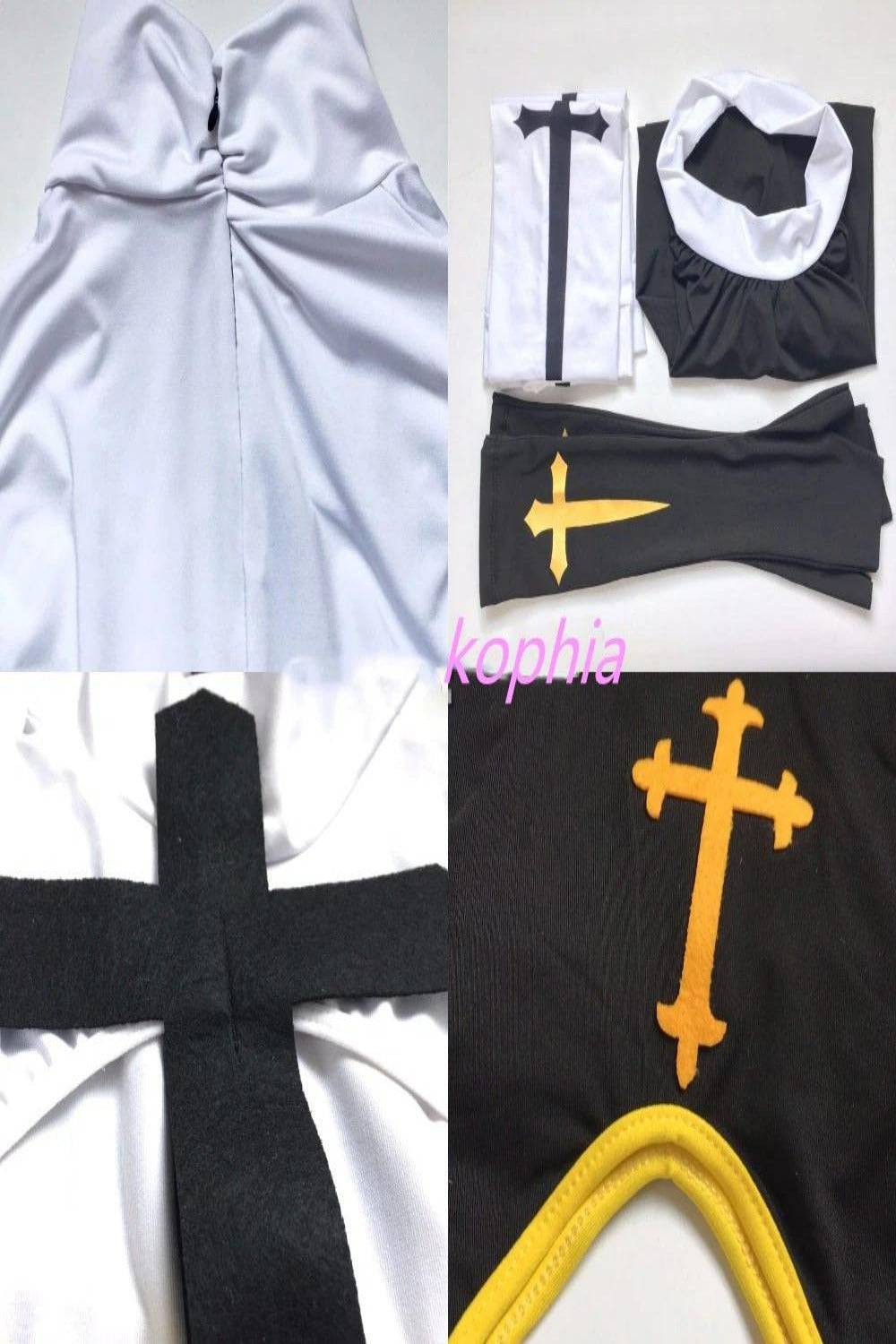Make Him Confess Sexy Nun Cosplay Costume Dress - Black, S - 3XL - TGC Boutique - Nun Costume