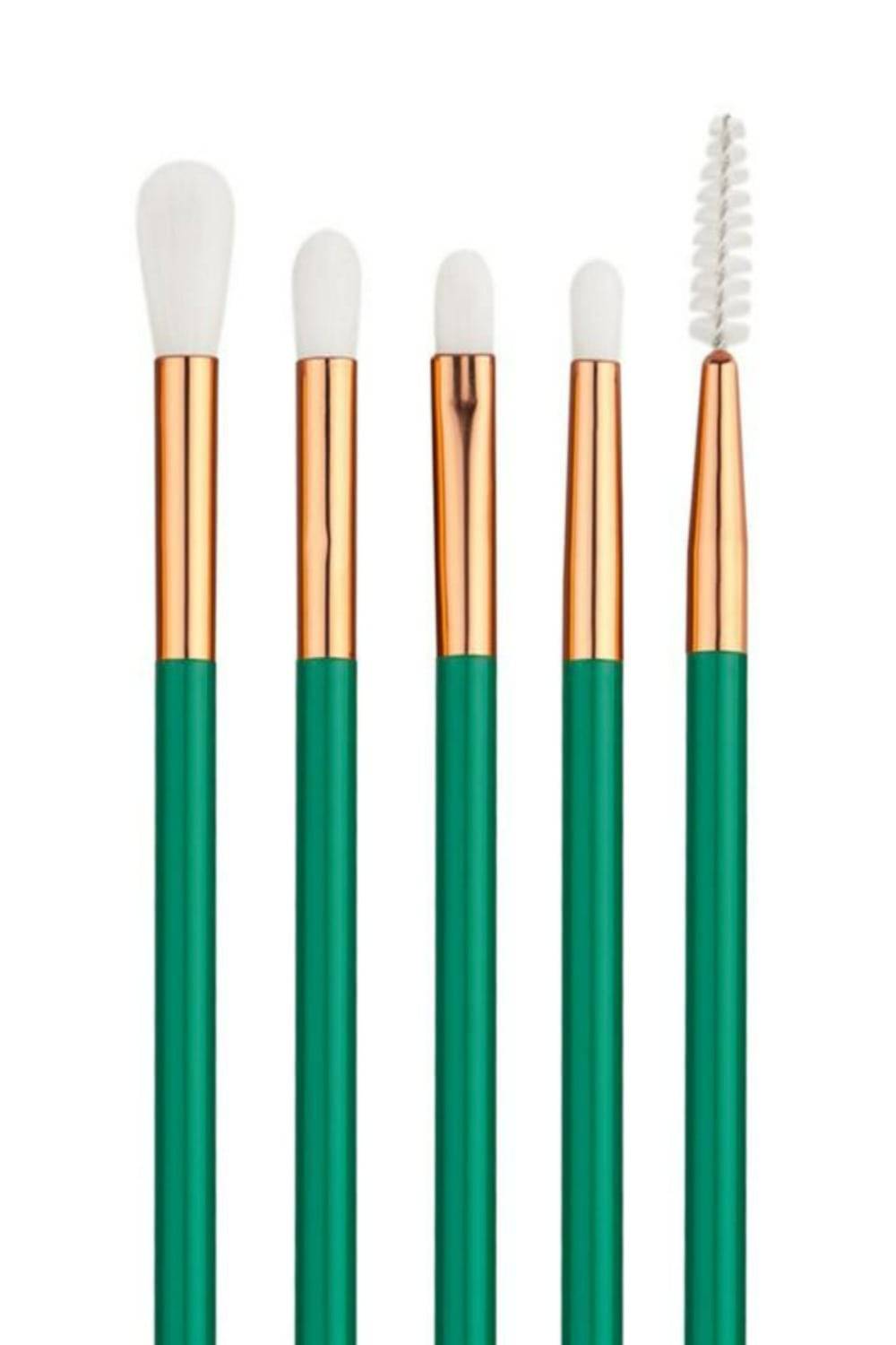 Makeup Brush Set in Purple and Green - 15 Pcs - TGC Boutique - Makeup Brush Set