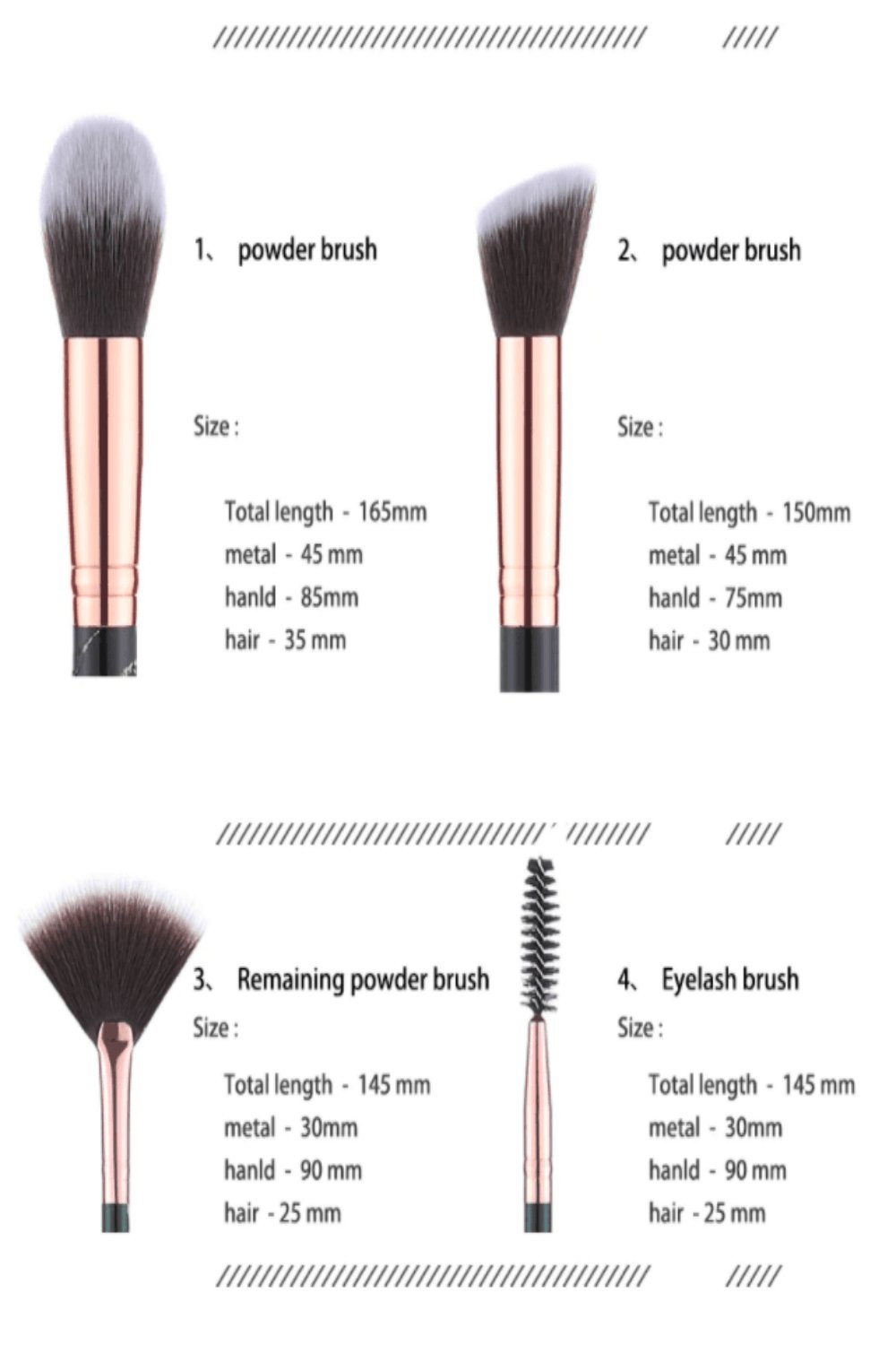 Marble Deep Veins Makeup Blending Brush Set - TGC Boutique - Makeup Brushes
