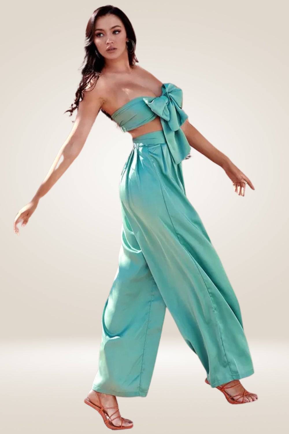 Mint Green Two Piece Pants Set Mint Green Two Piece Pants Set