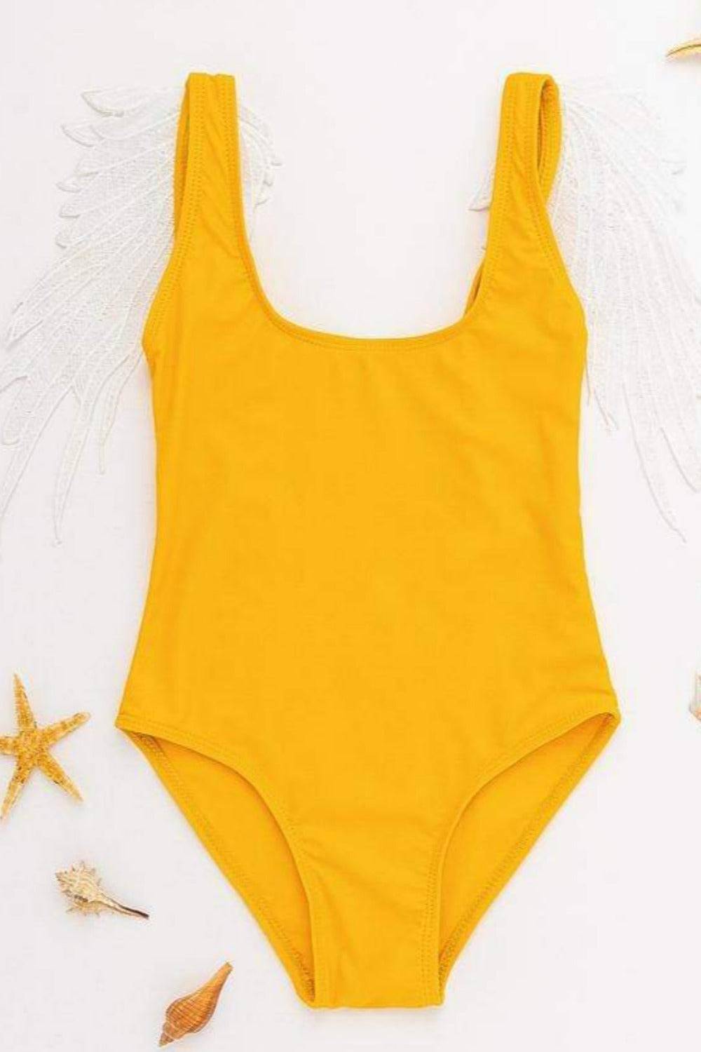 Mommy And Me Swimsuits In Yellow - TGC Boutique - Mom and Daughter Swimsuit