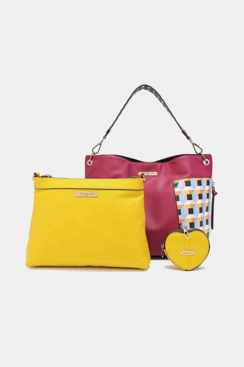 Nicole Lee USA Handbag Set: Shoulder, Crossbody & Coin Pouch - TGC Boutique - Handbags