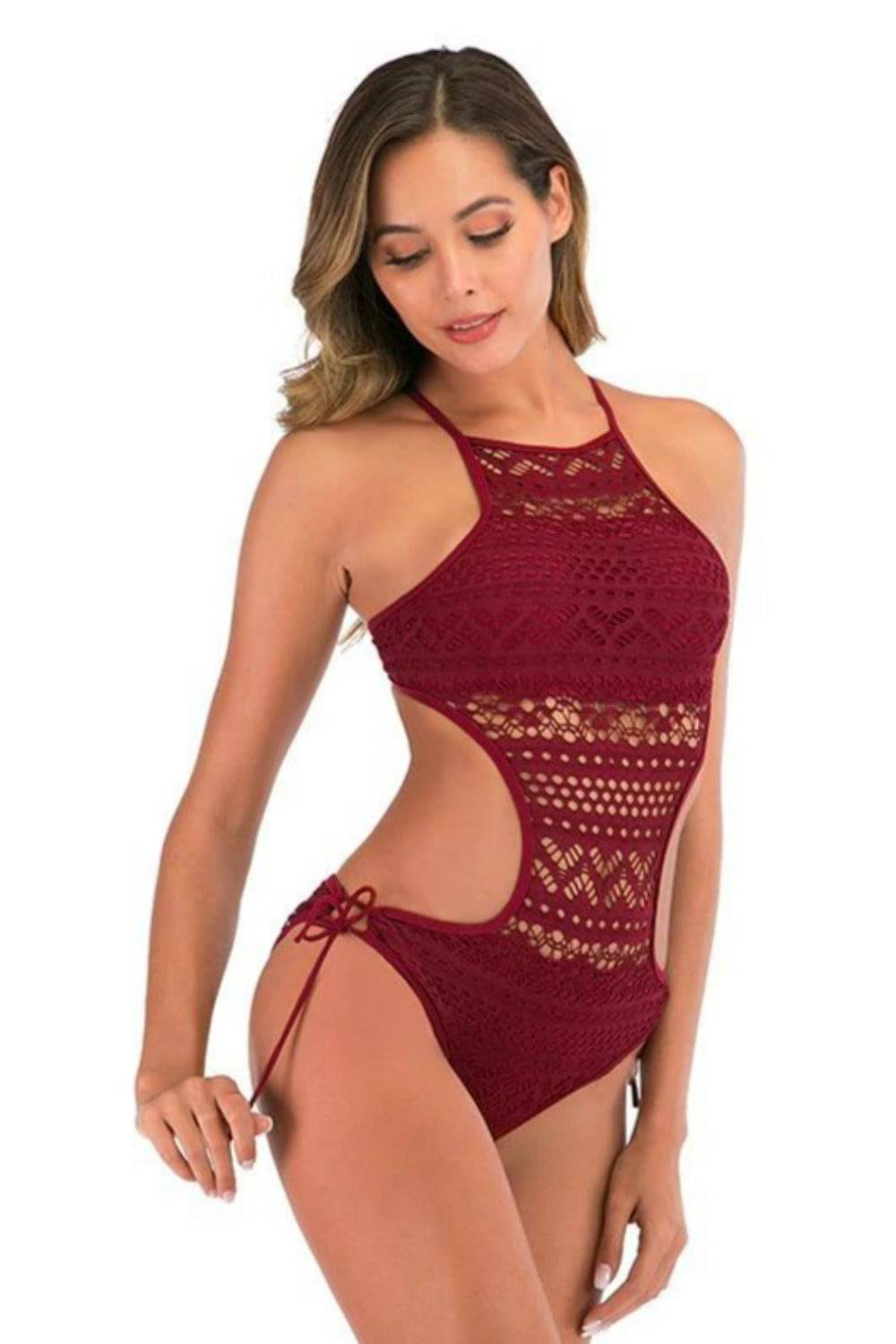 Side lace hot sale up swimsuit