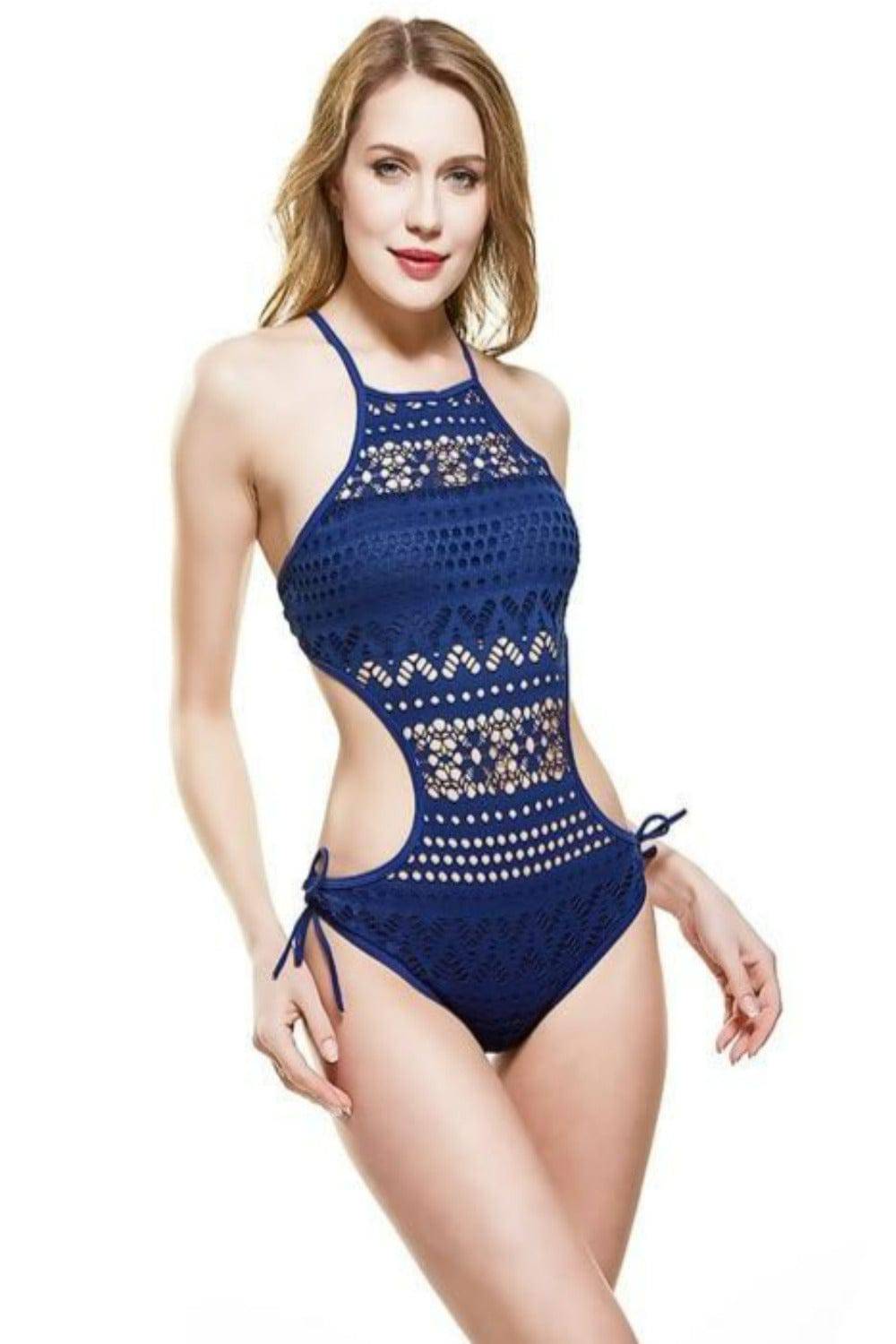 One Piece Open Sides Lace Swimsuit - TGC Boutique - Swimsuit