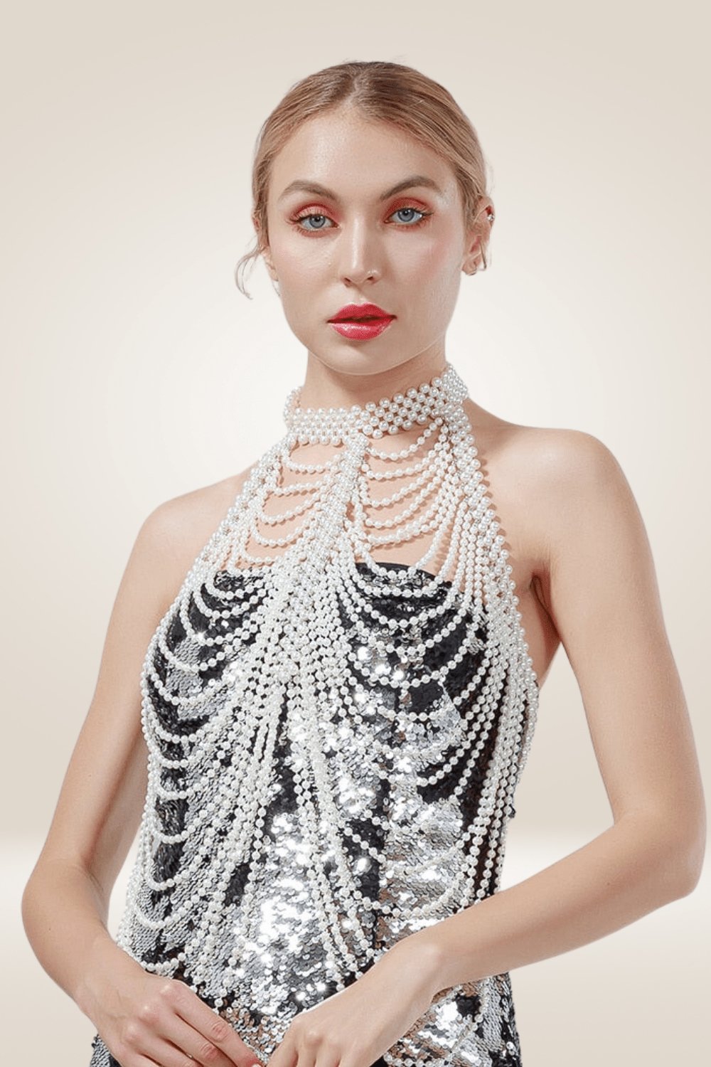 Pearl Body Chain Long Layered Necklaces - TGC Boutique - Body Necklace