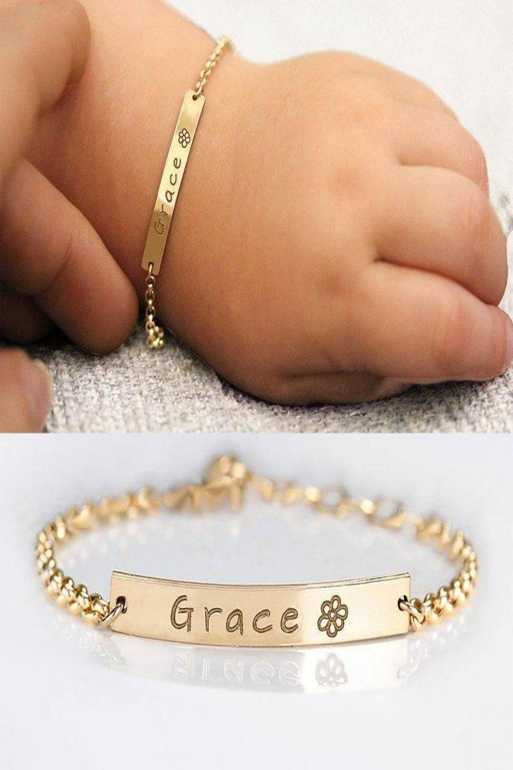 Personalized Baby Name Bracelet - TGC Boutique - Baby Name Bracelet