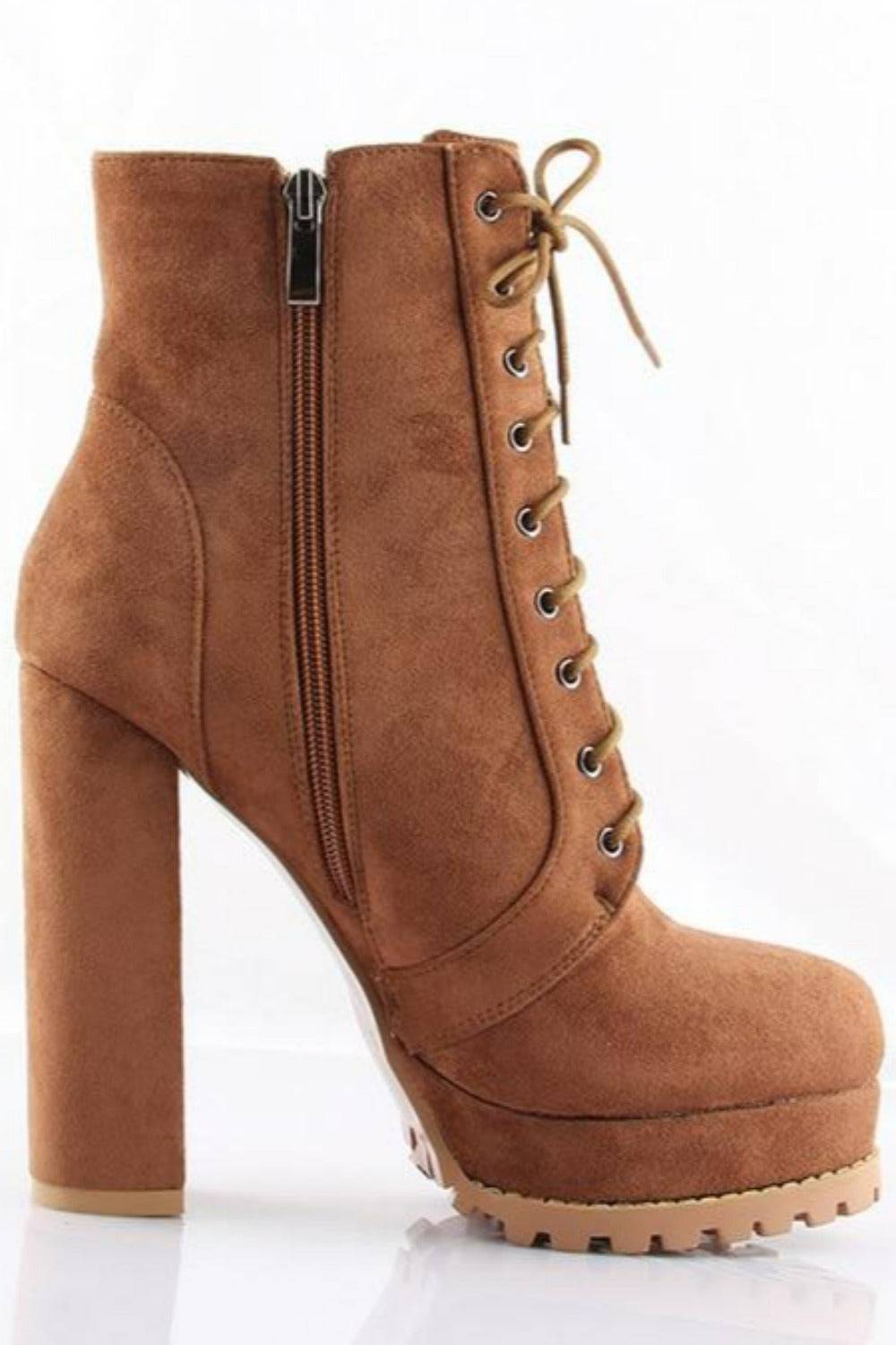 Platform Chunky Heeled Bootie - TGC Boutique - Ankle Booties