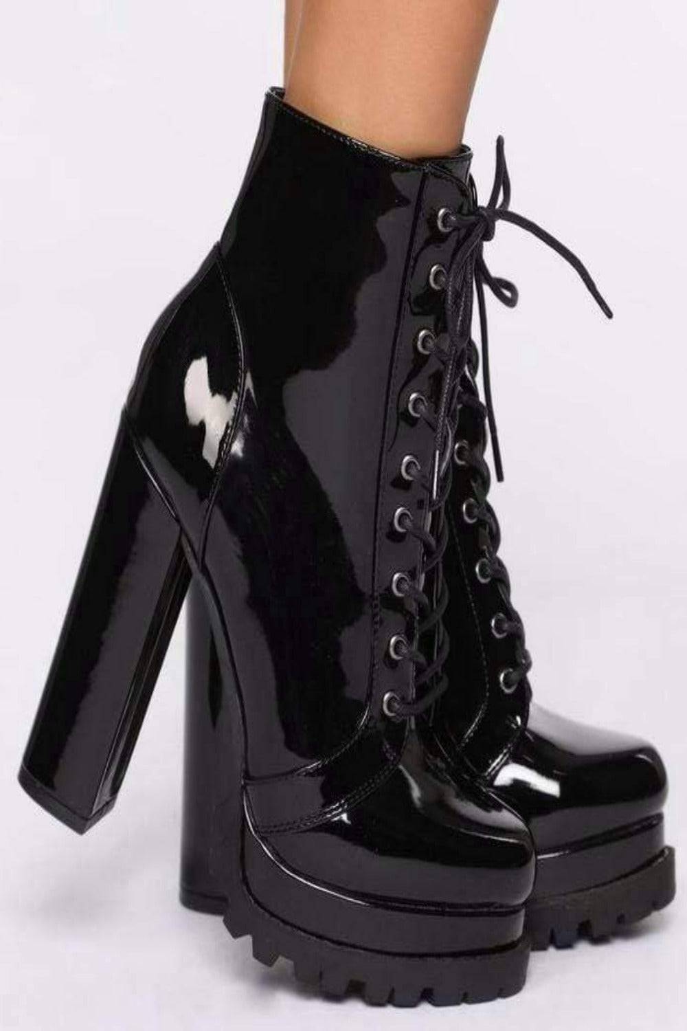 Platform Chunky Heeled Bootie - TGC Boutique - Ankle Booties