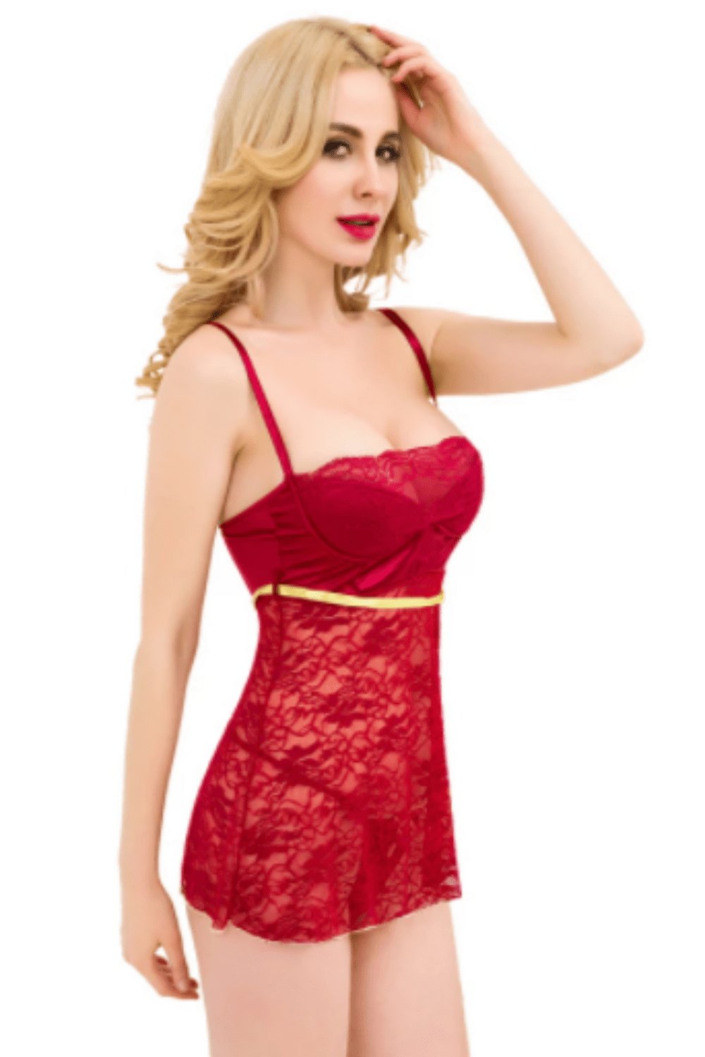 Plus Size Babydoll Sleepwear Lingerie - Red - TGC Boutique